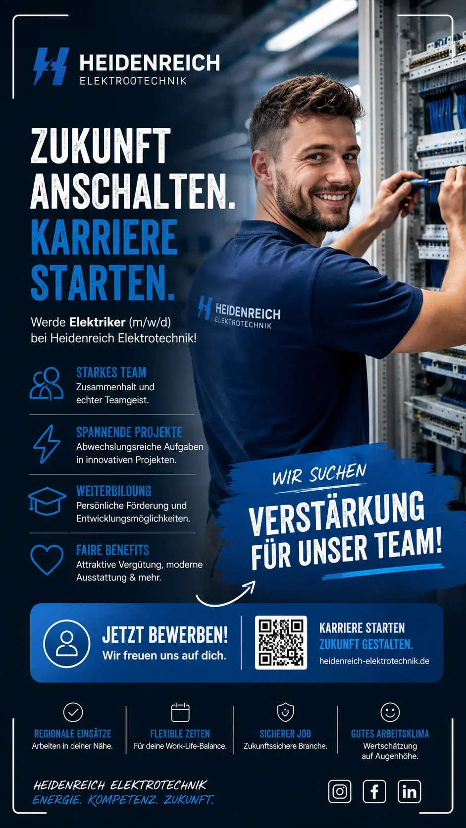 Elektrotechniker Recruiting Ad Heidenreich Elektrotechnik – Social Media Marketing